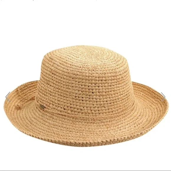 Scala Collezione Breton Hat Raffia Straw 3”Brim Natural Color One Size Fits Most Scala Women main image 4